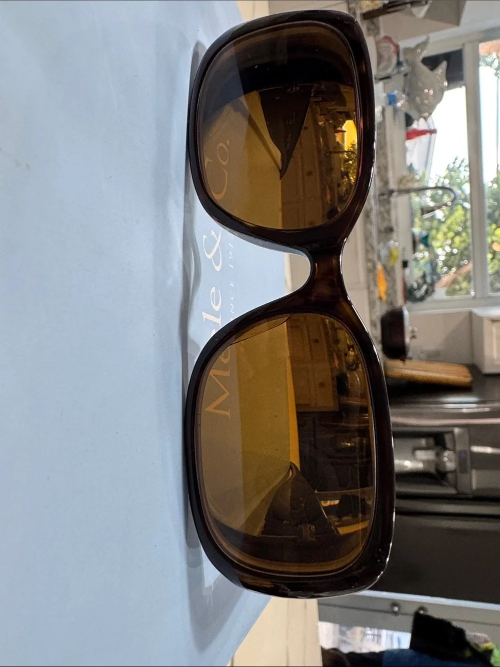 Coach Brown Tortoiseshell Sunglasses with Gold Accent